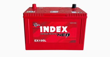 แบตเตอรี่รถยนต์ INDEX รุ่น EX195L